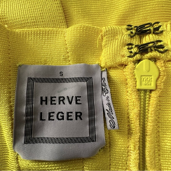 Herve Leger Bandage Dress Sweetheart Neckline Contrast Trim Womens Small - Picture 9 of 16